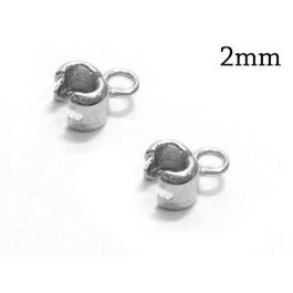 Sterling silver bead sales caps with loops