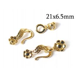 LETICIA　HOOK 01(Gold) Hillman 1-Hook Satin Gold Decorative Wall Hook (25-lb