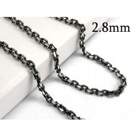 【予約】 Oxidized Black Sterling Octagon Chain Link Cable 925 Silver ネックレス・ペンダント