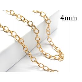 4mm 14k Gold Filled or Sterling Silver Long and Short Oval Chain - Per –  HarperCrown