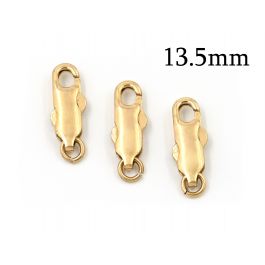14/20 Yellow Gold-Filled Double-Push Lobster Clasp with Open Ring