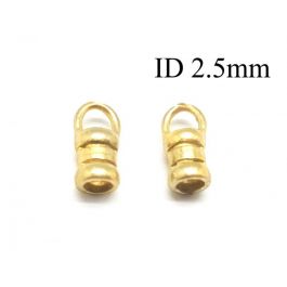 人気ブランド新作豊富 Gold Solid 14K Crimp loop 1 with 2.5mm ID Cap End ウェア