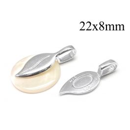 250 Pieces Oval Glue on Bail Pendants Small Spoon Earring Pendants Jewelry  Glue on Bail Earring Charms for Jewelry Making DIY Crafting, 5 Colors