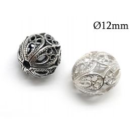 10mm Filigree Sterling Silver Bead Caps (C36B)-C36B