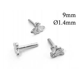 Sterling Silver 925 Bee Rivet 9mm pin thickness 1.5mm