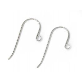 10  Sterling silver CZ  Clear Crytal Wire EarWires French Hook .925 se287wx 