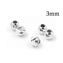 Wholesale Beebeecraft 30Pcs 3 Colors 925 Sterling Silver Spacer Beads 