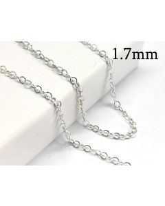 שרשרת כסף 925 חוליות אווליות שטוח 2X1.6ממ