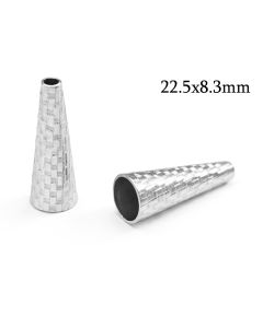 7274s-sterling-silver-925-pattern-cone-22.5x8.3mm-with-holes-7mm-and-2mm.jpg