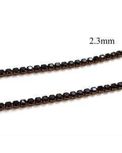 Tennis Chain Swarovski Rhinestone Brass 2.3mm Black stones