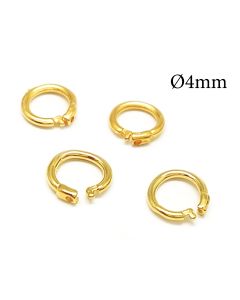 Brass Locking Round Jump Rings Inside Diameter 4mm