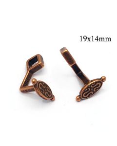 פיוטר מתלה לתליון (בייל) 19x14ממ מחזיק למפתח סברובסקי 6919 ו6918