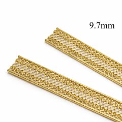 Brass Cast Gallery Bezel wire with Pattern 78x9.7mm
