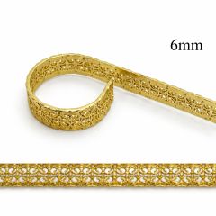 Brass Cast Gallery Bezel wire with Pattern 78x6mm