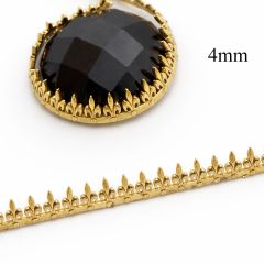 Brass Cast Gallery Bezel wire with Pattern 63x4mm