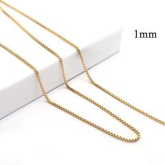 Gold filled 14K Venetian box chain 1mm Unfinished