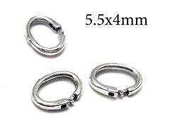 Sterling Silver 925 Locking Oval Jump Rings Inside Diameter 5.5x4mm