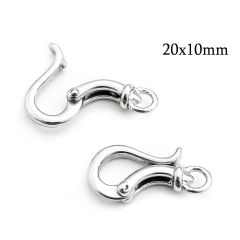 Sterling Silver 925 Hook clasps 20x10mm