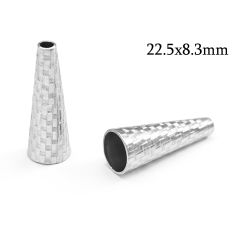 7274s-sterling-silver-925-pattern-cone-22.5x8.3mm-with-holes-7mm-and-2mm.jpg