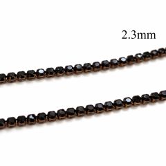 Tennis Chain Swarovski Rhinestone Brass 2.3mm Black stones