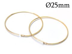 Gold Filled Round Wire Hoop earrings 25mm