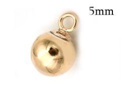 Gold Filled Round Beads 5mm with loop
