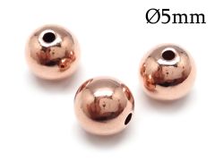 Rose Gold Filled Round Seamless Spacers Beads 5mm with hole size 1.4mm