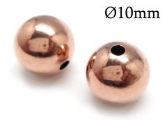 Rose Gold Filled Round Seamless Spacers Beads 10mm with hole size 1.8mm