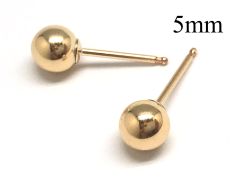 Gold Filled Stud Ball Earrings 5mm
