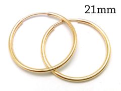 Gold Filled Round Tube Hoop earrings 21mm