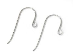  Sterling Silver 925 French Ear Wire 26mm, 21 Gauge (0.7mm), Ear hooks
