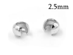 Sterling Silver 925 Crimp Bead Covers 2.5mm