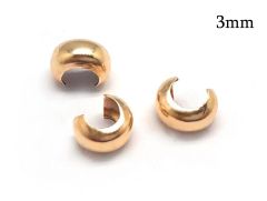 Gold Filled Round Crimp Cover 3mm