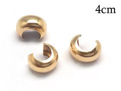 Gold Filled Round Crimp Cover 4mm
