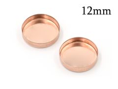 Rose Round Gold Filled Bezel without loop 12mm - JBB Findings