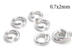 Sterling Silver 925 Open Jump Rings 0.7x2mm, 21 Gauge, 2mm Inside Diameter
