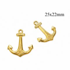 Pewter Anchor Pendant Charm 25x22mm