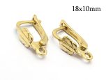 14K Solid Gold Leverback Ear Wire 18mm - JBB Findings
