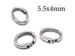 Sterling Silver 925 Locking Oval Jump Rings Inside Diameter 5.5x4mm