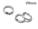 Sterling Silver 925 Locking Round Jump Rings Inside Diameter 8mm