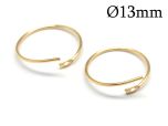 Gold Filled Round Wire Hoop earrings 13mm