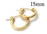 Gold Filled Round Hoop earrings 15mm Tube diameter 2.2mm