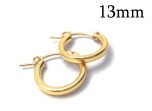 Gold Filled Round Hoop earrings 13mm Tube diameter 2.2mm
