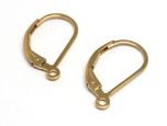 Gold Filled Leverback 16mm Earrings Ear Wire Flat