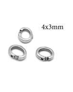 Sterling Silver 925 Locking Oval Jump Rings Inside Diameter 4x3mm
