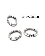 Sterling Silver 925 Locking Oval Jump Rings Inside Diameter 5.5x4mm