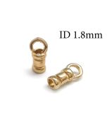 Brass Crimp End Cap ID 1.8mm with 1 loop