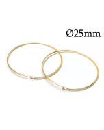 Gold Filled Round Wire Hoop earrings 25mm