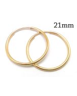 Gold Filled Round Tube Hoop earrings 21mm
