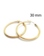 Gold Filled Round Hoop earrings 30mm Tube diameter 2.2mm